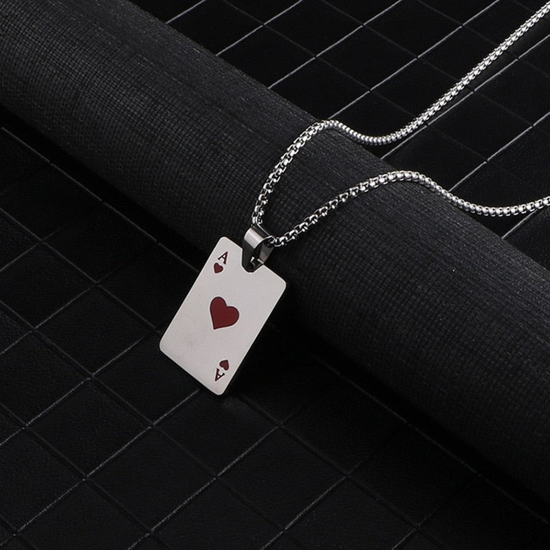 Men Statement Poker Lucky Ace