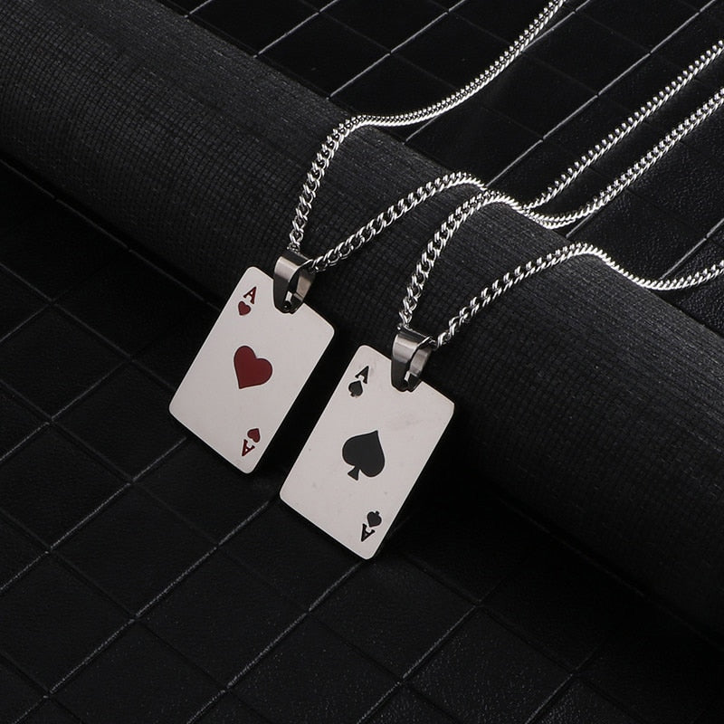 Men Statement Poker Lucky Ace