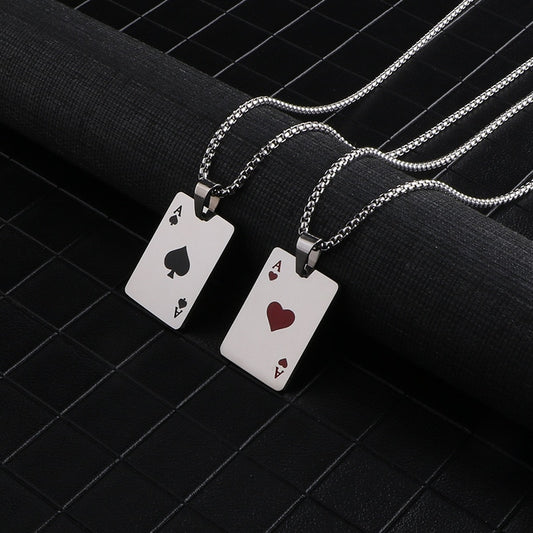 Men Statement Poker Lucky Ace